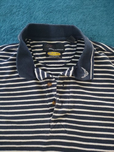 Greg Norman Polo Shirt Adult Extra Large Play Dry Golf Stripes Short Sleeve Mens