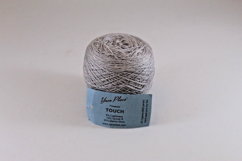 Yarn Place TOUCH Cashmere Tencel Merino Wool  Heathered Gray One Rewound Ball