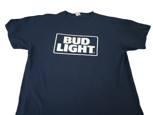 Bud Light Navy Blue Mens shirt XL Gildan Party Booze Bar Budweiser great shirt
