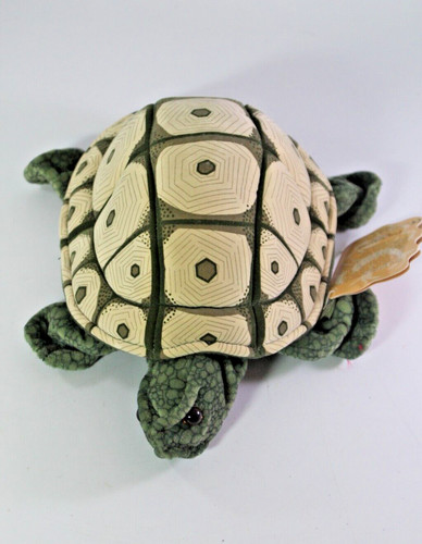 Folkmanis Tortoise 10" Hand Puppet Fuzzy Legs Cute Realistic Critter Turtle