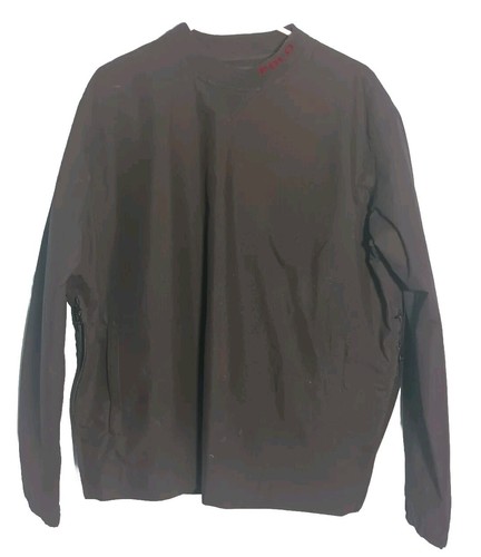 Nike Golf Windbreaker Pullover Long Sleeve With Pockets Black Size  Medium